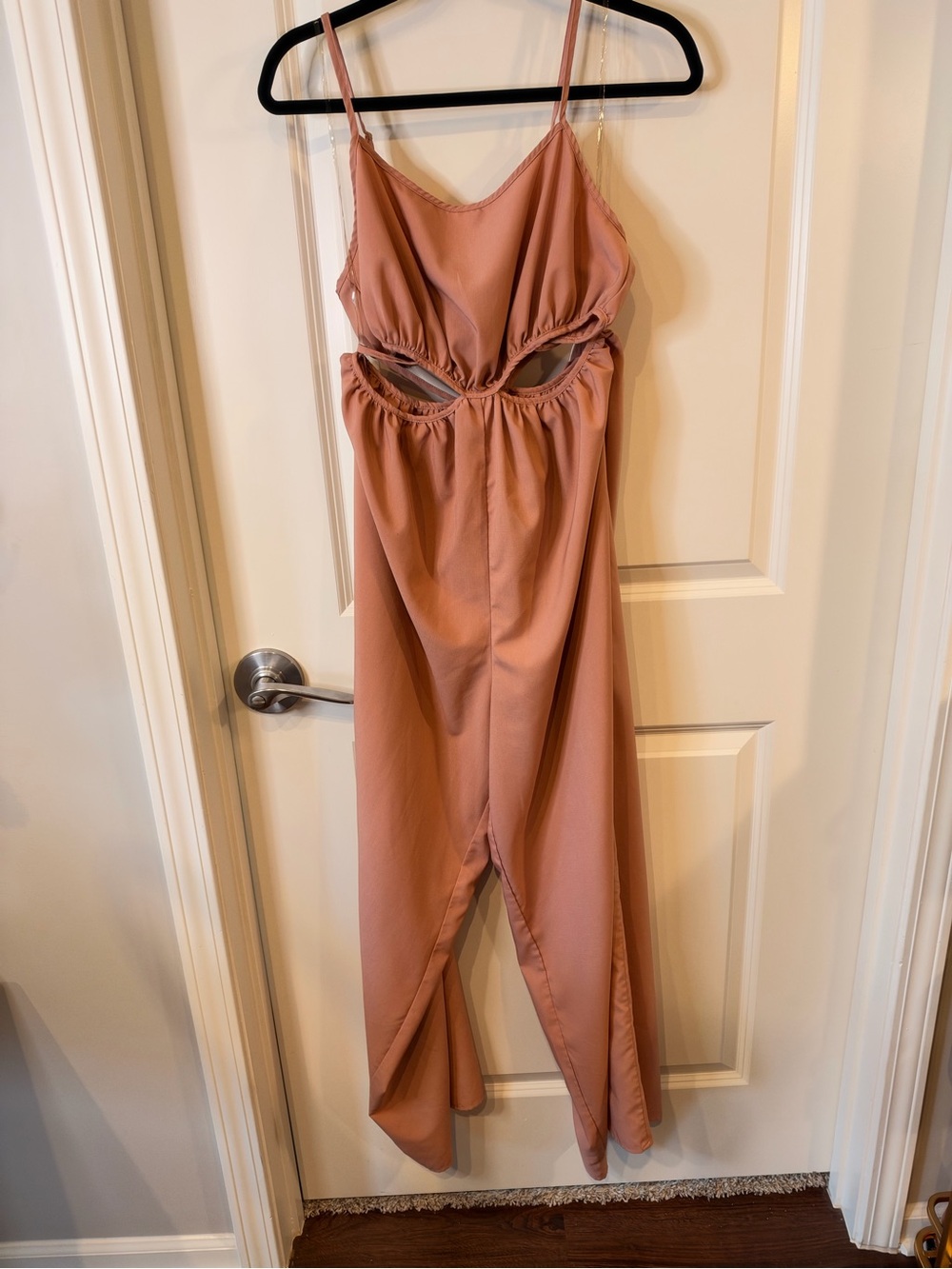 Fashion Nova Mauve Cutout Wide Leg Jumpsuit with Open Back Size M